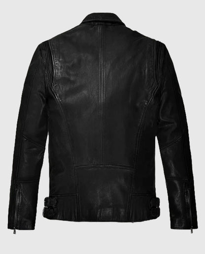 Falcon Black Rider Leather Jacket for Men
