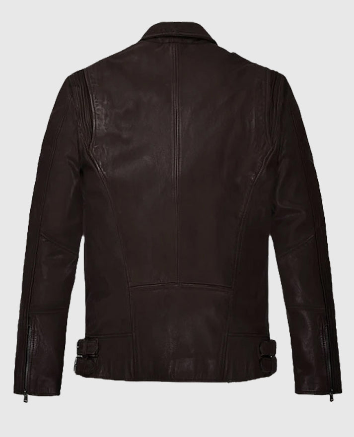 Falcon Brown Rider Leather Jacket For Men