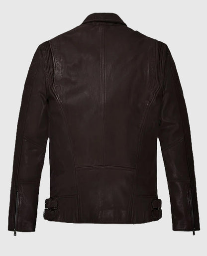 Falcon Brown Rider Leather Jacket For Men