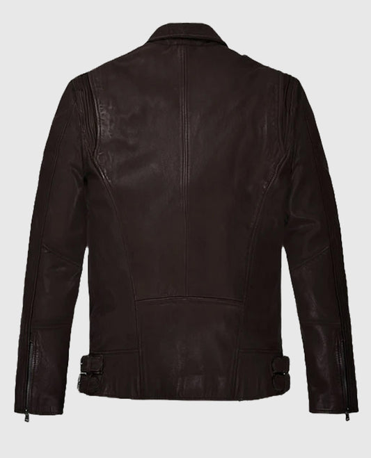 Falcon Brown Rider Leather Jacket For Men