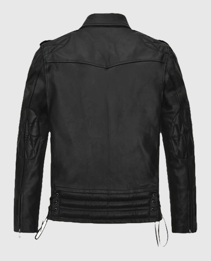 Freddie Mercury Black Leather Biker Jacket