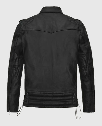 Freddie Mercury Black Leather Biker Jacket