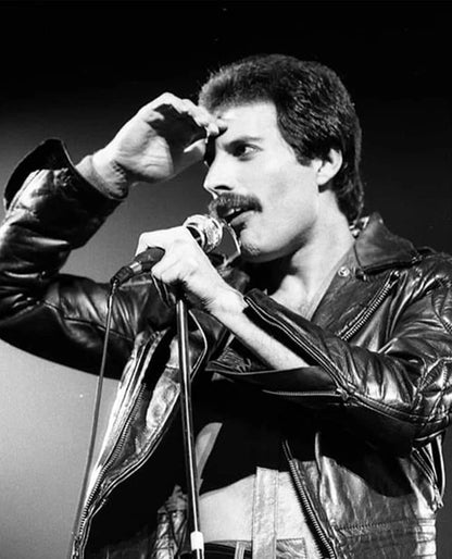 Freddie Mercury Black Leather Jacket