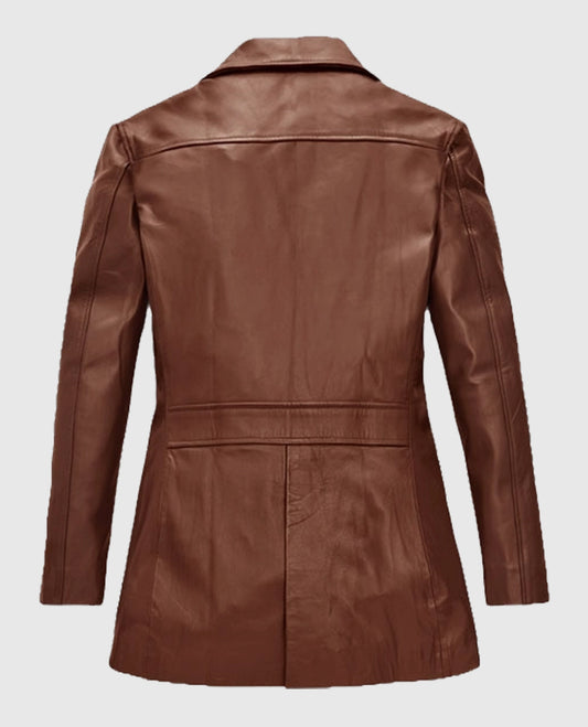 Friends Season 5 Jennifer Aniston Brown Leather Blazer