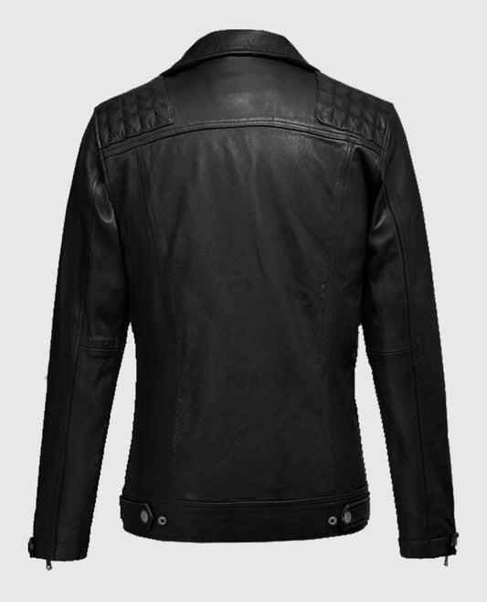 Ironwood Black Biker Leather Jacket for Men