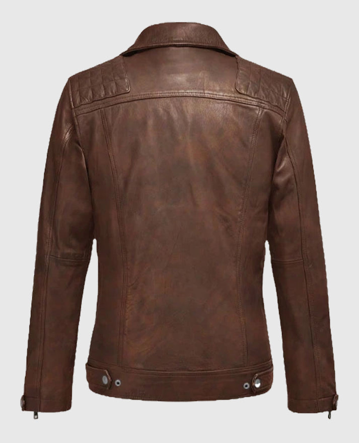 Ironwood Spanish Brown Biker Jacket for Men