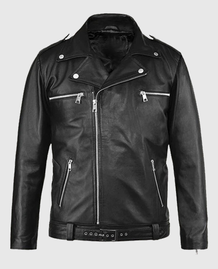 Jeffrey Morgan The Walking Dead Biker Leather Jacket