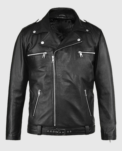 Jeffrey Morgan The Walking Dead Biker Leather Jacket