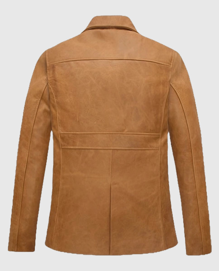 Jennifer Aniston Friends Season 5 Leather Beige Blazer