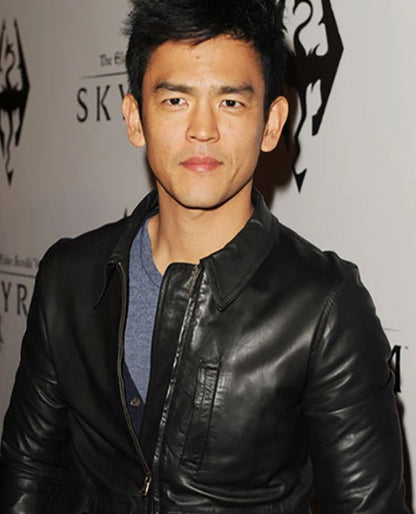 John Cho Black Leather Jacket