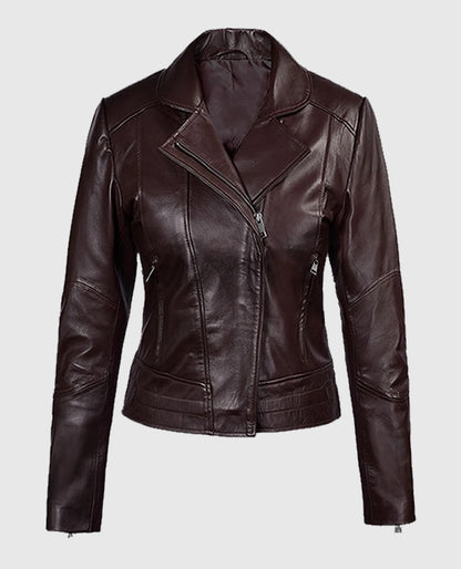 Katie Holmes Brown Leather Jacket