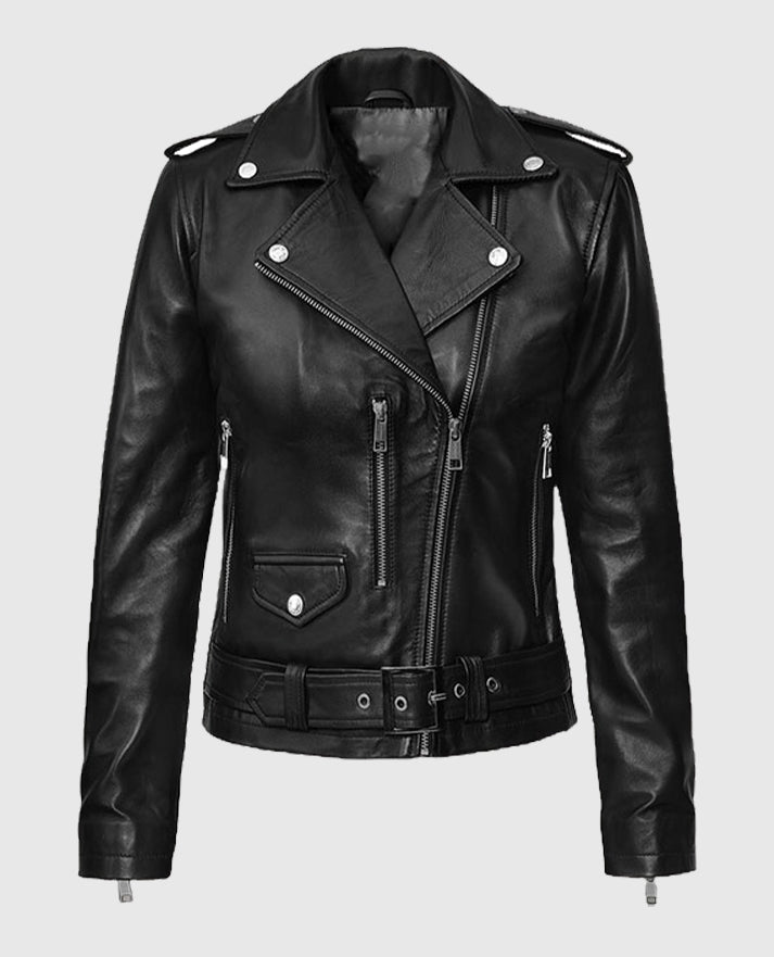 Lucy Hale Biker Leather Jacket