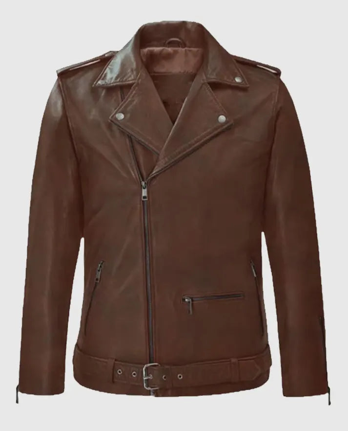 Men's Rutland Spanish Brown Riding Leather Jacket