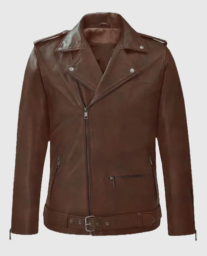 Men's Rutland Spanish Brown Riding Leather Jacket