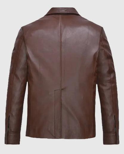 Men's Shirt Style Leather Jacket