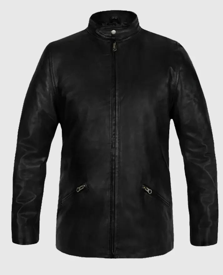 Men's Slim Fit Black Leather Jacket