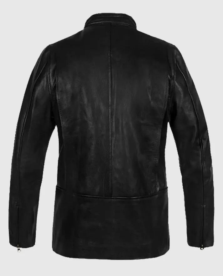 Men's Slim Fit Leather Black Jacket