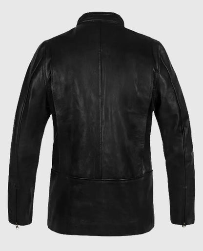 Men's Slim Fit Leather Black Jacket