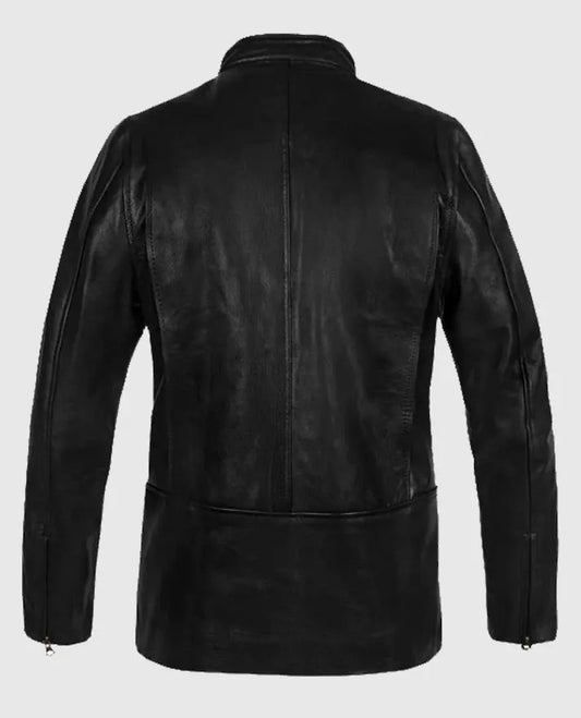 Men's Slim Fit Leather Black Jacket