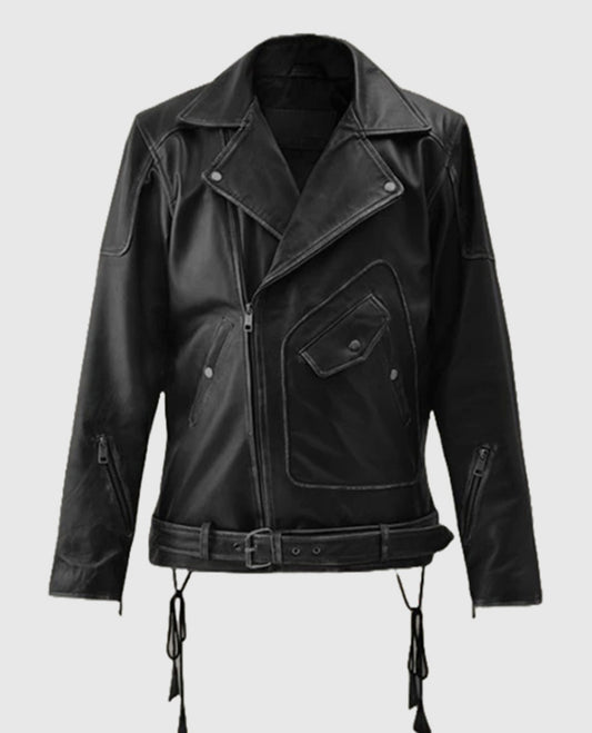 Men's Street Style Biker Leather Jacket