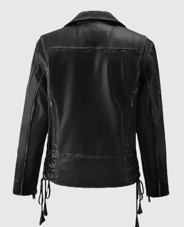 Men's Street Style Biker Leather Jacket - second image