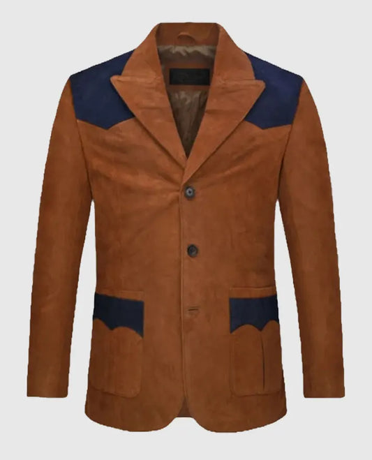 Men's Suede Western Leather Blazer