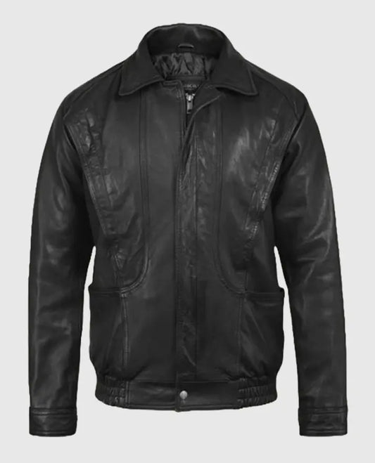 Men's Vintage Bomber Leather Jacket