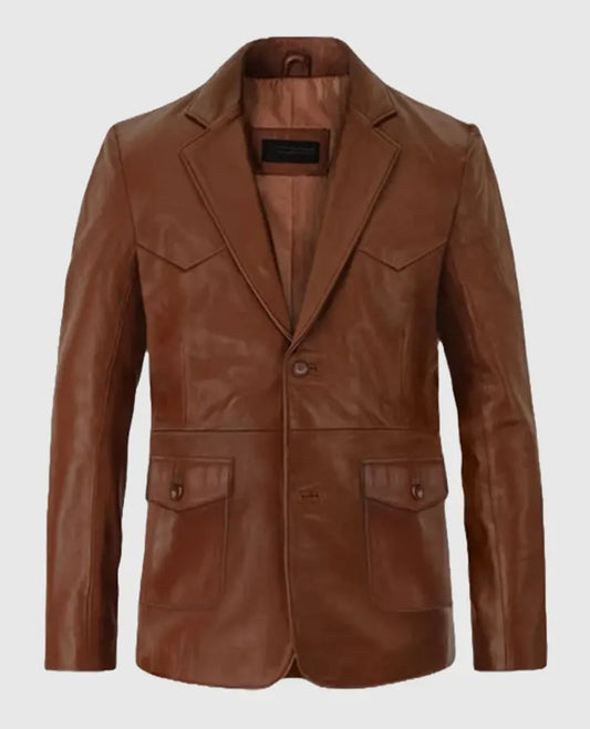 Men's Western Leather Blazer