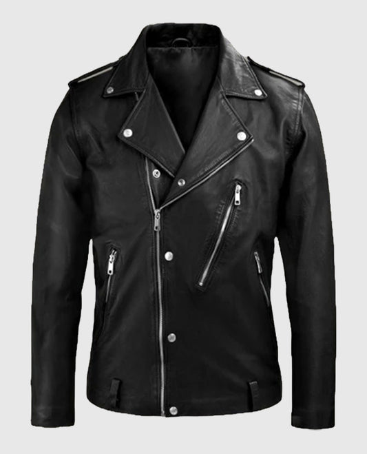 Men's Beast Black Biker Leather Jacket