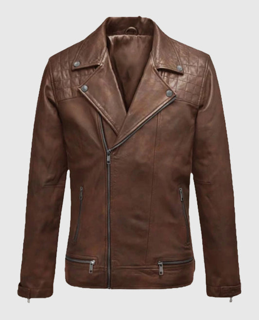 Men's Ironwood Spanish Brown Biker Jacket