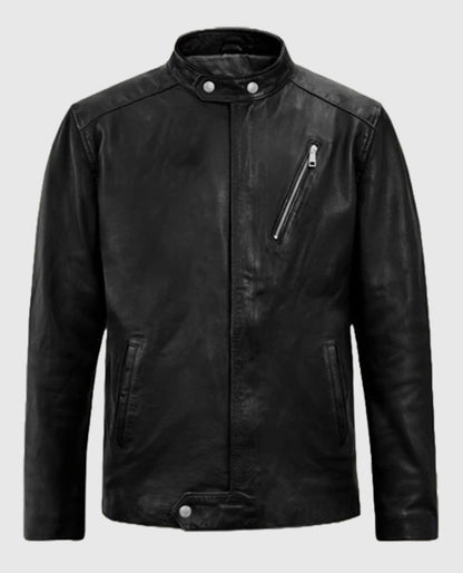 Motorad Black Biker Leather Jacket