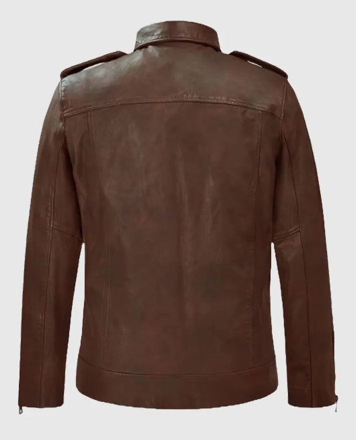 Rutland Spanish Brown Riding Leather Jacket For Men