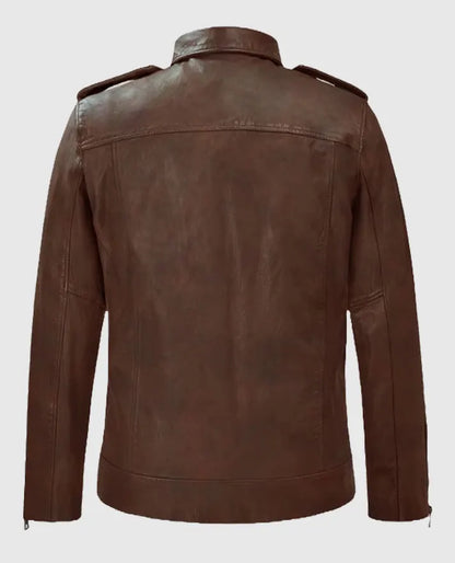 Rutland Spanish Brown Riding Leather Jacket For Men