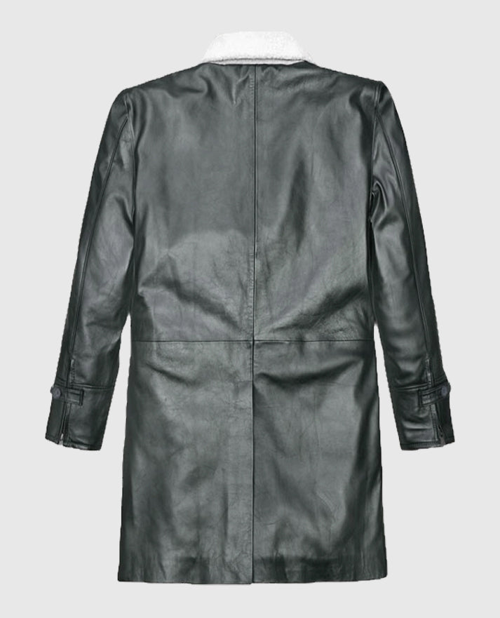 Metallic Lurex Gray Tom Hardy Trench Grey Coat