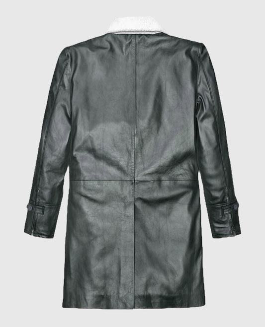 Metallic Lurex Gray Tom Hardy Trench Grey Coat