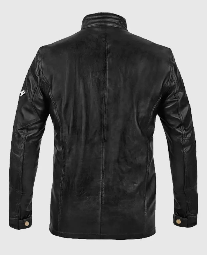 Military Command Leather Jacket Men