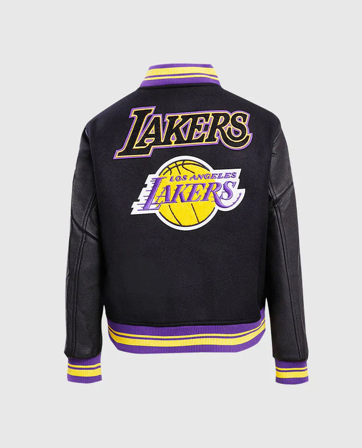 NBA Los Angeles Lakers Women's Black Varsity Jacket
