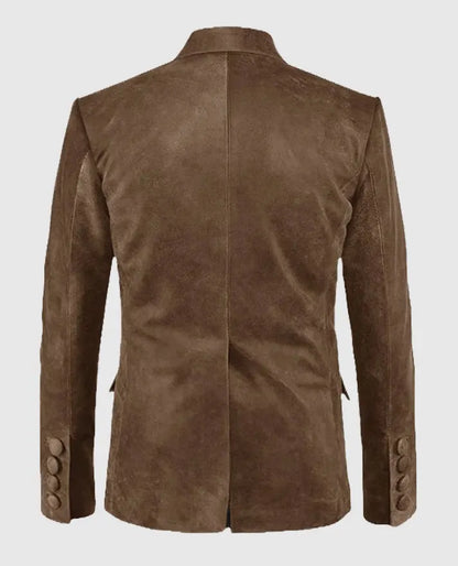 Quaint Leather Blazer for Men 