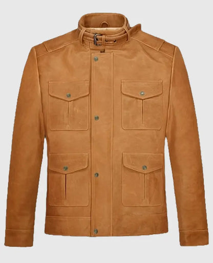 Rafael Nadal Brown Leather Jacket