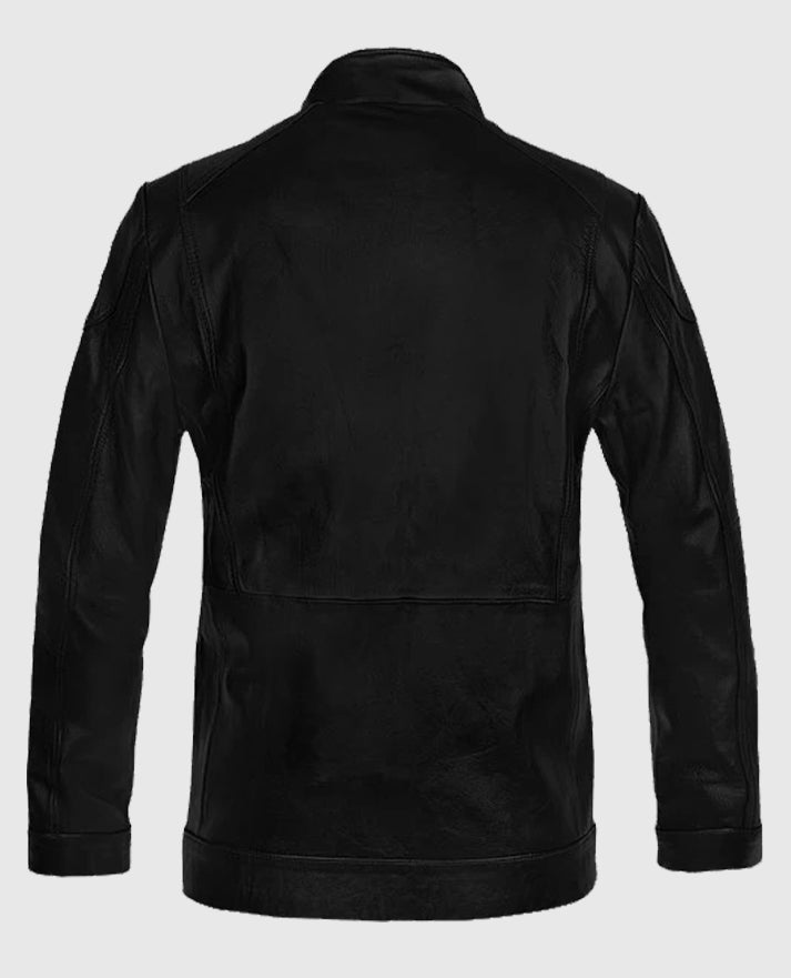 Red 2 Bruce Willis Black Leather Jacket