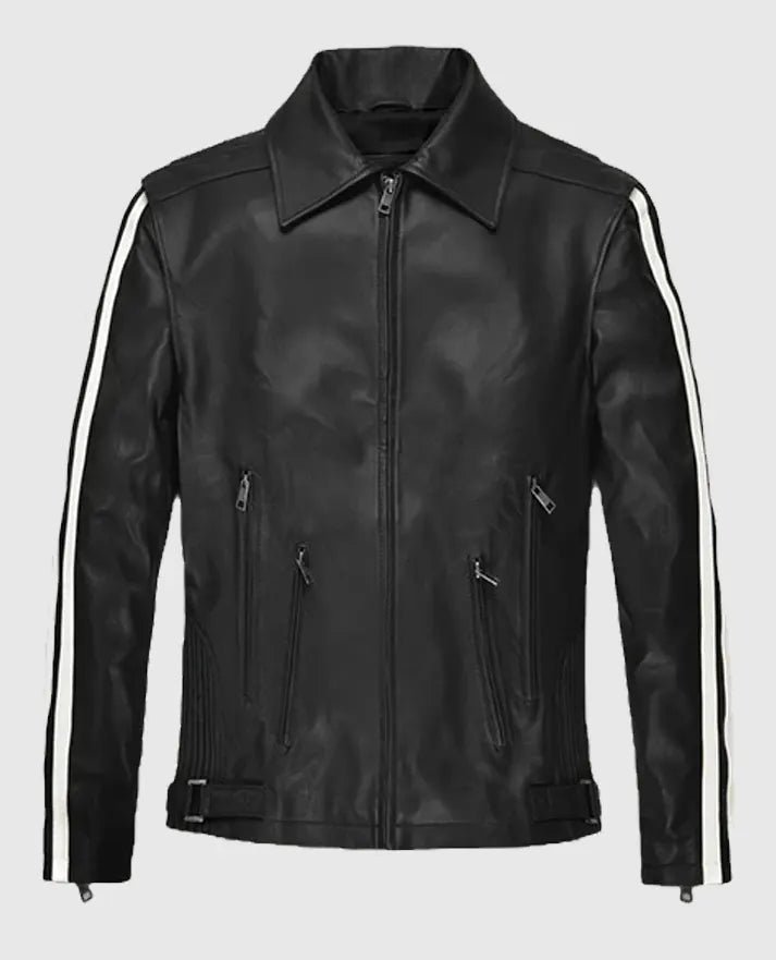 Robert Pattinson Vintage Black Leather Jacket