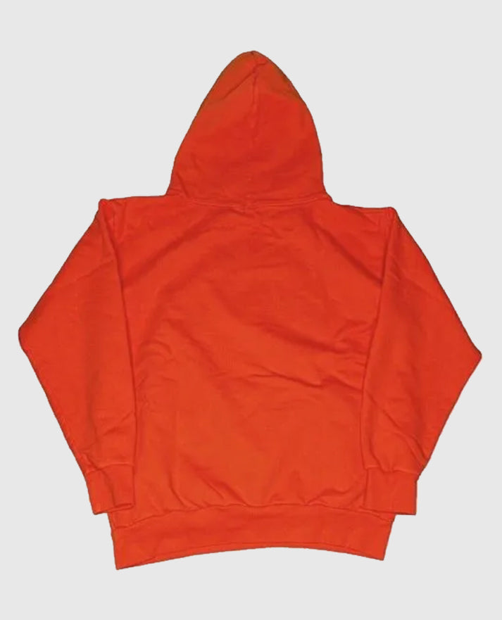 SP5DER Web Suit Orange Hoodie Rhinestone