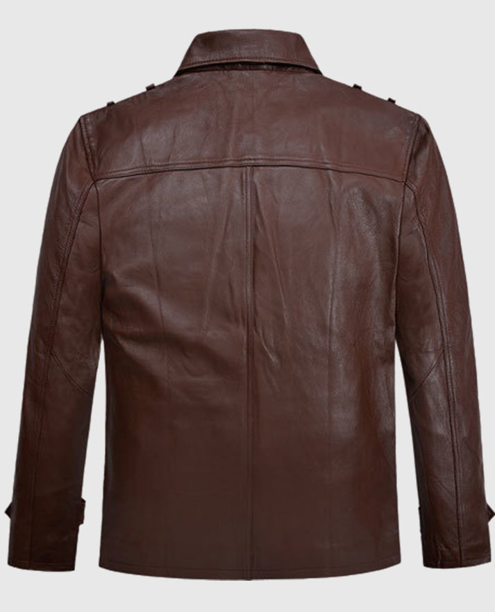 Sebastian Stan A Different Man Brown Leather Jacket