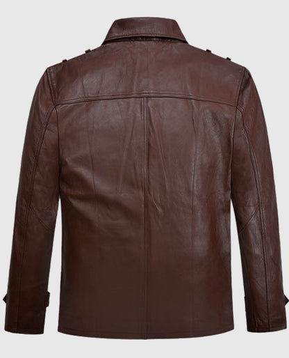 Sebastian Stan A Different Man Brown Leather Jacket