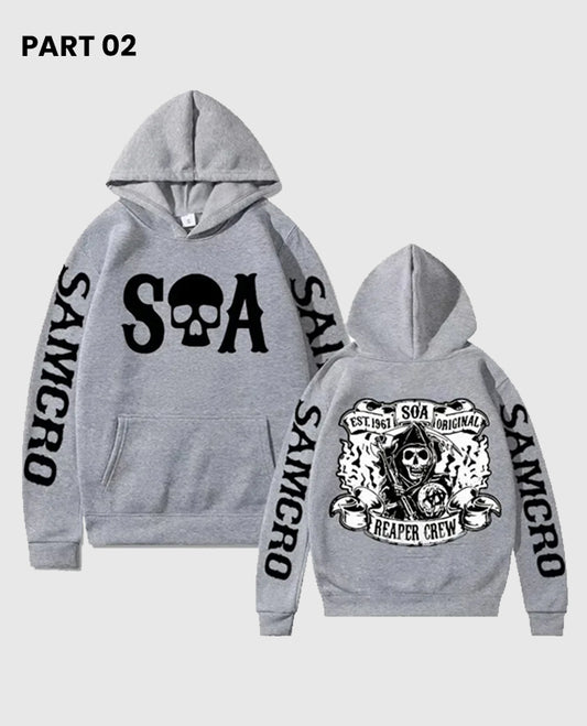 Sons of Anarchy SAMCRO Grey Hoodie