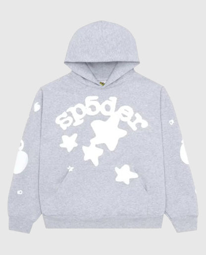 Sp5der Beluga Grey Hoodie