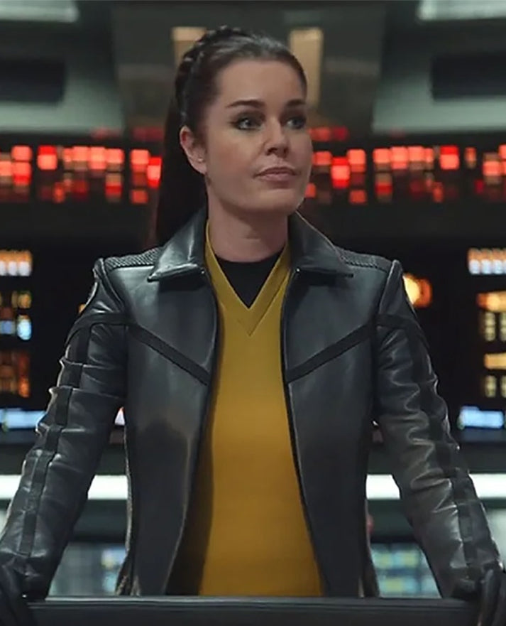 Star Trek Strange New Worlds Grey Leather Jacket
