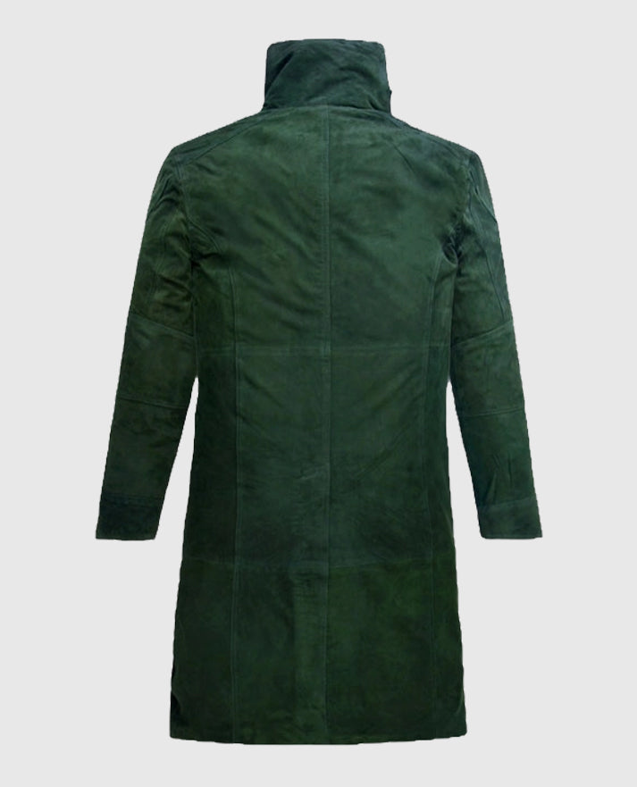 Timber Green Suede Ryan Gosling Green Blade Runner 2049 Long Coat
