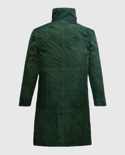 Timber Green Suede Ryan Gosling Green Blade Runner 2049 Long Coat
