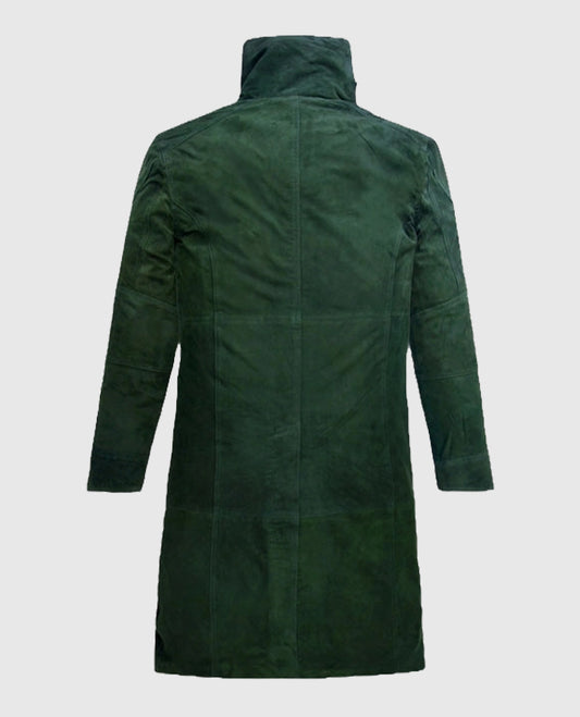 Timber Green Suede Ryan Gosling Green Blade Runner 2049 Long Coat